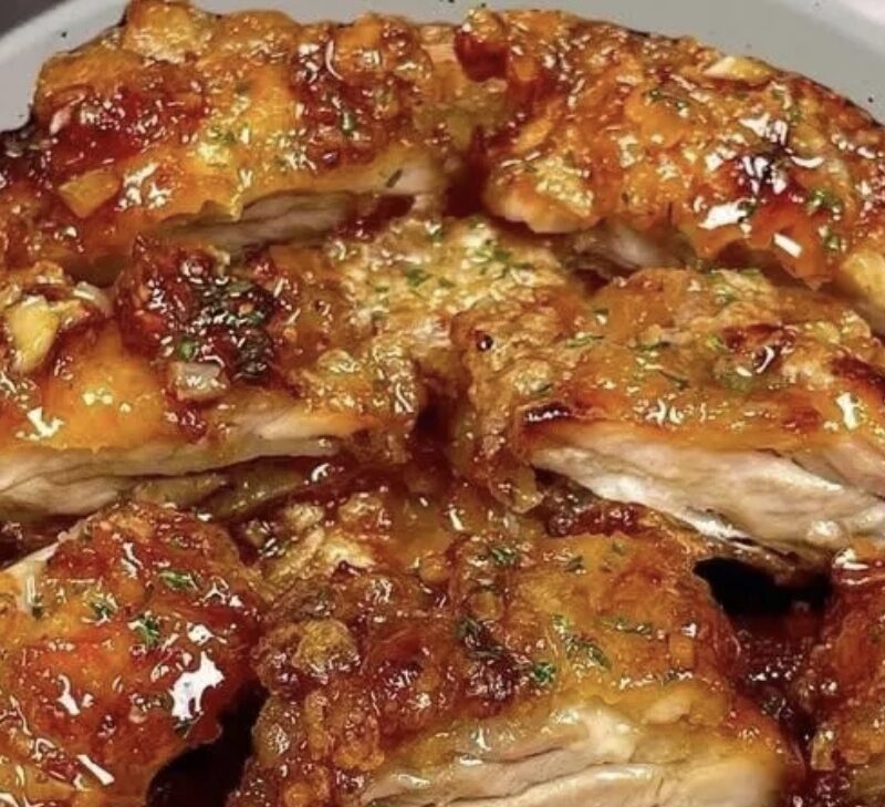 Sticky Honey Garlic Chicken Bites