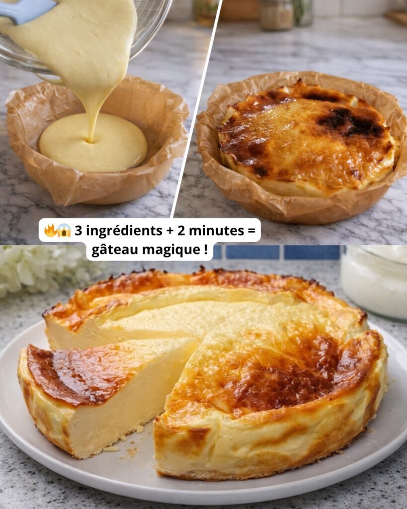 Gâteau au Yaourt 3 Ingrédients Sans Farine ni Sucre