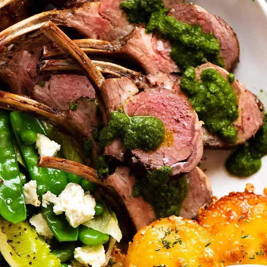 Rack of Lamb with Rosemary Garlic Marinade (Oven Roasted)